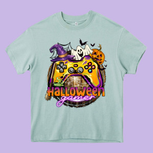 Halloween Gamer Heavy Core Tee Designed By Cowgirlartshop