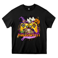 Black halloween gamer Heavy Core Tee - CowGirlArtShop