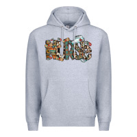 Heather Grey nurse western Premium Hoodie - RacoonDesign