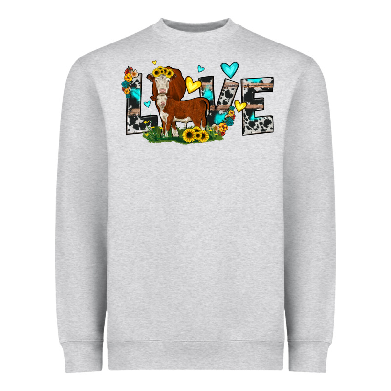 Love Western Cow Heavyweight Sweatshirt by JahusDesignShop | Teevron