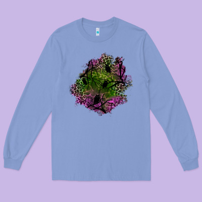 Halloween Patch Long Sleeve Tee Designed By Bundleandbundleshop