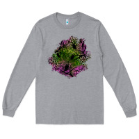 Heather Grey halloween patch Long Sleeve Tee - BundleAndBundleShop