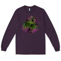 Plum halloween patch Long Sleeve Tee - BundleAndBundleShop