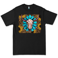 Black leopard sunflowers and gemstone skull Premium Tee - RanaPortraitStore