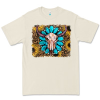 Bone leopard sunflowers and gemstone skull Premium Tee - RanaPortraitStore