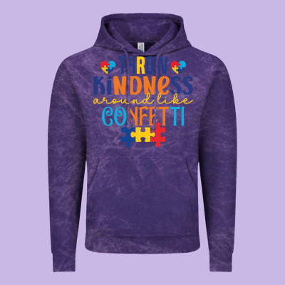 Throw Kindness Around Like Confetti Vintage Hoodie Designed By Cowhidedigitalart