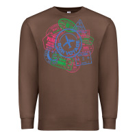 Chestnut bon voyage travel stamp t shirt Premium Sweatshirt - linhVisuals