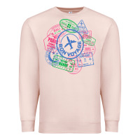 Pale Pink bon voyage travel stamp t shirt Premium Sweatshirt - linhVisuals