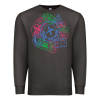 Smoke bon voyage travel stamp t shirt Premium Sweatshirt - linhVisuals