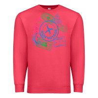 Cardinal bon voyage travel stamp t shirt Premium Sweatshirt - linhVisuals