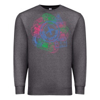 Charcoal Heather bon voyage travel stamp t shirt Premium Sweatshirt - linhVisuals