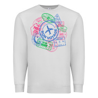 Dove Grey bon voyage travel stamp t shirt Premium Sweatshirt - linhVisuals