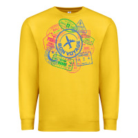 Lemon bon voyage travel stamp t shirt Premium Sweatshirt - linhVisuals