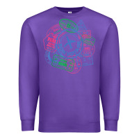 Purple bon voyage travel stamp t shirt Premium Sweatshirt - linhVisuals