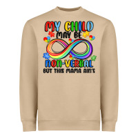 Mushroom my child may be non verbal but this mama ain's Heavyweight Sweatshirt - JahusDesignShop