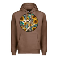 Chestnut western pattern circle earrings Premium Hoodie - Jasminsmagicworld