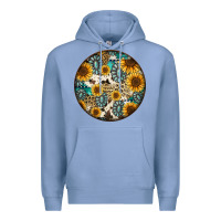 Colony Blue western pattern circle earrings Premium Hoodie - Jasminsmagicworld