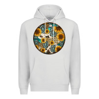 Dove Grey western pattern circle earrings Premium Hoodie - Jasminsmagicworld