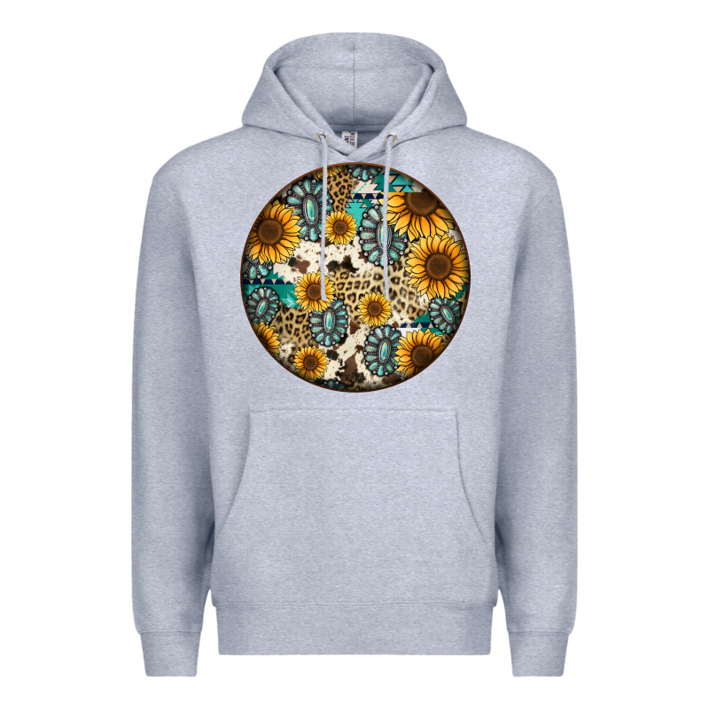Western Pattern Circle Earrings Premium Hoodie by Jasminsmagicworld | Teevron