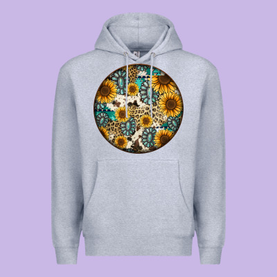 Western Pattern Circle Earrings Premium Hoodie Designed By Jasminsmagicworld