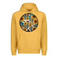 Mustard western pattern circle earrings Premium Hoodie - Jasminsmagicworld