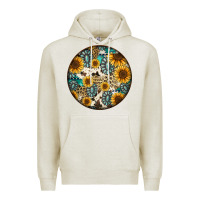 Oatmeal Heather western pattern circle earrings Premium Hoodie - Jasminsmagicworld