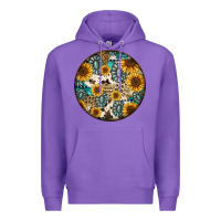 Purple western pattern circle earrings Premium Hoodie - Jasminsmagicworld