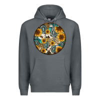 Rock western pattern circle earrings Premium Hoodie - Jasminsmagicworld