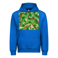 Cobalt shamrock leopard Urban Hoodie - RanaPortraitStore