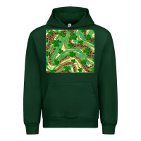 Forest Green shamrock leopard Urban Hoodie - RanaPortraitStore