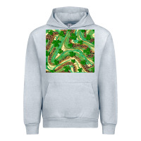 Heather Grey shamrock leopard Urban Hoodie - RanaPortraitStore