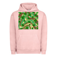 Pigment Salmon shamrock leopard Urban Hoodie - RanaPortraitStore