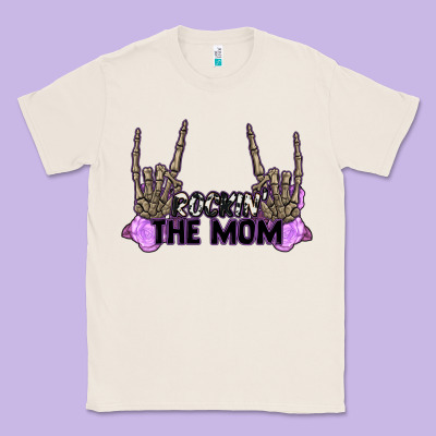 Rockin' The Mom Classic Tee Designed By Cowgirlartshop