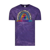 Cloud Purple Autism Awareness rainbow Vintage Tee - FaDigitalArtStudio