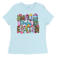 Baby Blue Easter Day Small town Easter Ladies Tee - OliviaCreatesArt