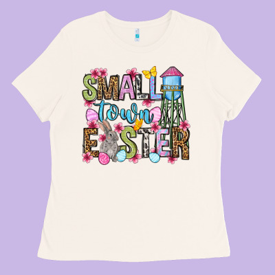 Easter Day Small Town Easter Ladies Tee Designed By Oliviacreatesart
