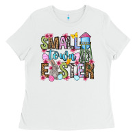 White Easter Day Small town Easter Ladies Tee - OliviaCreatesArt