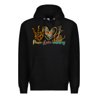 Black peace love anchors Premium Hoodie - RacoonDesign