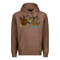 Chestnut peace love anchors Premium Hoodie - RacoonDesign