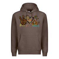 Coffee peace love anchors Premium Hoodie - RacoonDesign