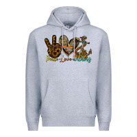 Heather Grey peace love anchors Premium Hoodie - RacoonDesign