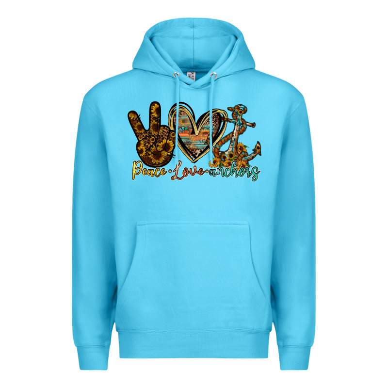 Peace Love Anchors Premium Hoodie by RacoonDesign | Teevron