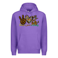 Purple peace love anchors Premium Hoodie - RacoonDesign