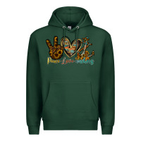 Sports Green peace love anchors Premium Hoodie - RacoonDesign