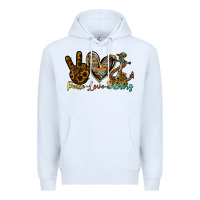 White peace love anchors Premium Hoodie - RacoonDesign