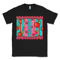 Black teacher with  flower glitter and serape leopard Classic Tee - Artiststas