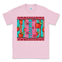 Bubblegum Pink teacher with  flower glitter and serape leopard Classic Tee - Artiststas