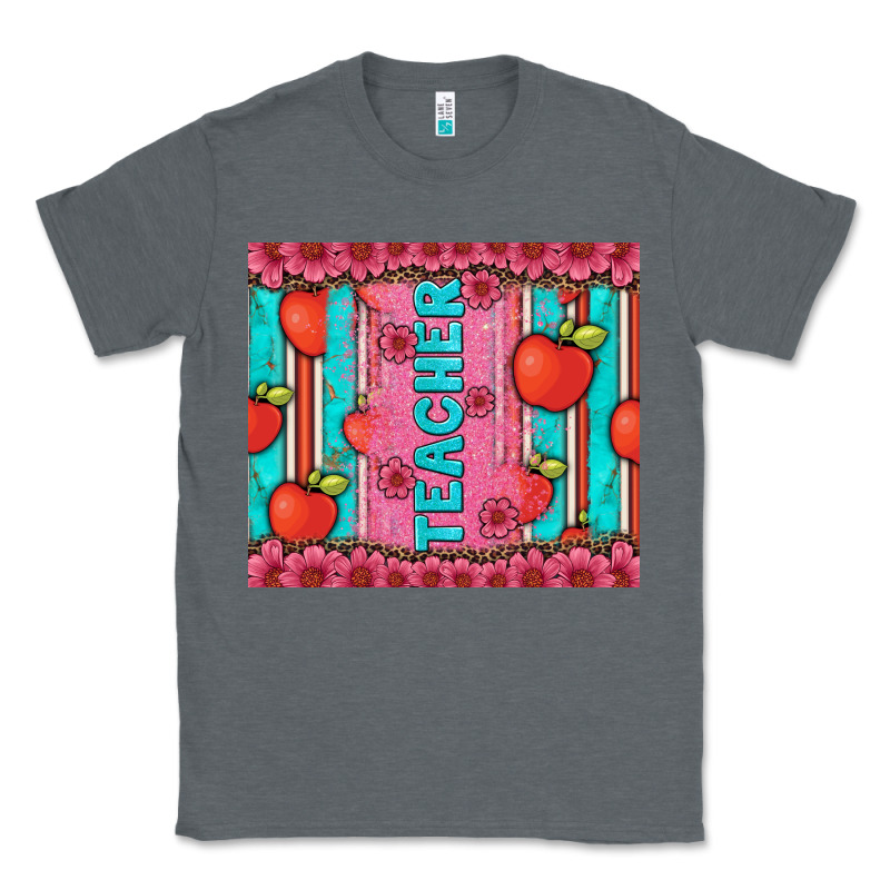 Teacher With  Flower Glitter And Serape Leopard Classic Tee by Artiststas | Teevron