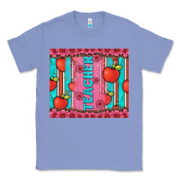 Colony Blue teacher with  flower glitter and serape leopard Classic Tee - Artiststas