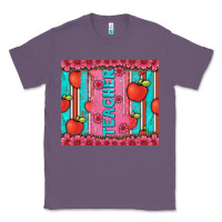Lavender teacher with  flower glitter and serape leopard Classic Tee - Artiststas